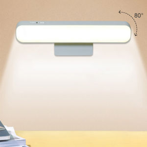 Warmtaste LED Wireless Touch Desk Lamp USB Rechargeable Eye Protection Whit Remote Control Adjustable Angle Night Light Hanging Table Light for Bedroom Study Room Dormitory