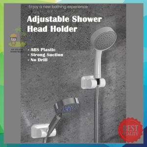 Adjustable Shower Head Holder Self Adhesive Shower Bracket Head Hose Holder No Drill Bathroom Organizer