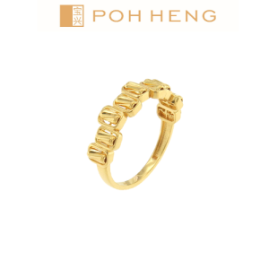 Poh Heng Jewellery 22K Luma Bead Ring in Yellow Gold[Price By Weight]