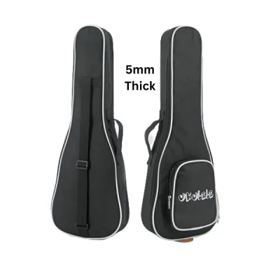 21 Soprano / 23 Concert / 26 Tenor / 28 inch Baritone Ukulele Carrying Gig Case Uke Bag Adjustable Double Straps 5mm pad
