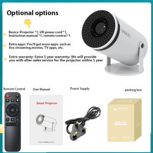HY300PRO/ HY310 Projector With WiFi and Bluetooth 1080P Android 11 Home Cinema Outdoor Mini Portable Projector