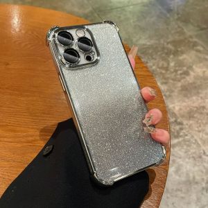 Plating Airbag Gradient Shockproof case iphone 16 15 14 13 12 11 Pro Max Glitter Hard Case iPhone 11 12 13 14 15 16 pro max 16 Plus Bumper back Cover