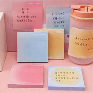 MIRACLE HOME STORE Self-Adhesive 50Sheets/Pack Stationery Notepad Paper Scrapbooking Writing Paper Notebook Sticky Notes Bookmark Gradient Color Memo Pads