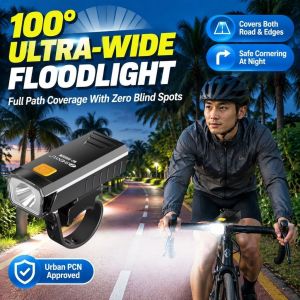 High-Brightness Bicycle Night Riding Headlight Charging Headlight Powerful Waterproof Mountain Bike Headlight Lamp Multiple Adjustable Modes High Low Beam