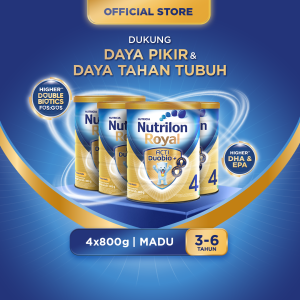 Nutrilon Royal 4 Madu 800 gr x 4 Susu Bubuk untuk Usia 3-6 Tahun
