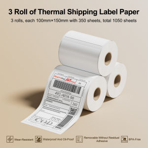 AiYin Waybill Sticker ROLL A6 Size TRIPLE PROOF 100x150mm Thermal Label Print for Thermal Printer