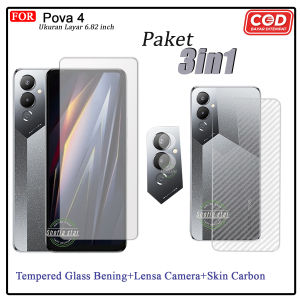 PAKET 3IN1 Anti Gores Ceramik Matte Pova 4 Pova 4 Pro Pova Neo 2 Pova 3 Pova 2 Anti Spy Full Cover