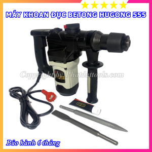 Máy Khoan Đục Betong HUGONG 555-SZ05-26 -Công suất 1050w - Khoan Khỏe Đục Khỏe - Kèm 2 Mũi Đục - Bảo Hành Toàn Quốc 6 Tháng
