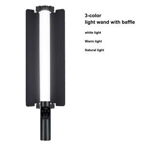 RGB LED Light Wand 360°RGB Video Wand Stick for Photography 2500-9000K Dimmable 2600mAh Built-in Rechargable Cube LightCamera Light
