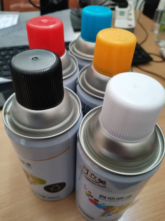380ML COLOR PAINT SPRAY (RED / SKY BLUE / YELLOW / BLACK / WHITE) 自喷漆 ...