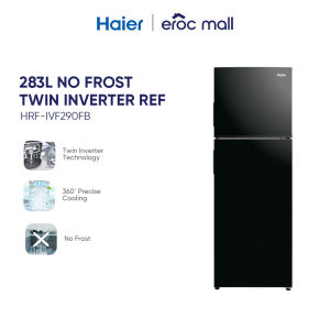 [NEW] Haier 10.0 cu.ft Twin Inverter No Frost Two Door Refrigerator HRF-IVF290FB (Flash Black)