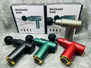 MS Massage Gun Alat Pijat Getar Elektrik 4in1 Pistol Pijat Elektrik untuk Terapi Otot Jaringan Dalam