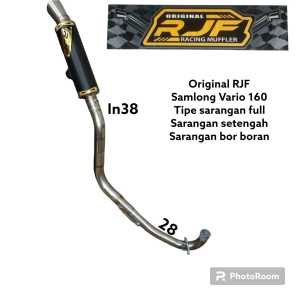 KNALPOT SAMLONG BLACK COATING RJF ORIGINAL VARIO 160/PCX 160 INLET 38MM NOT DSM