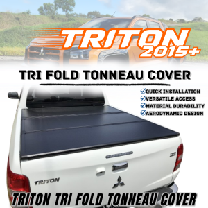 OCAS TRI FOLD TONNEAU COVER TRITON 2015+ (ABS) BLACK HT208 (11824)