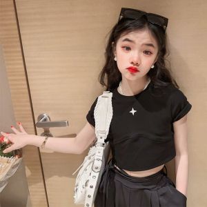 Korean Pants for Kids Girl  Jeans Maong Star Embroidery Teens Loose Wide Leg Denim Pants Baggy Pants Jeans 7-15 Years