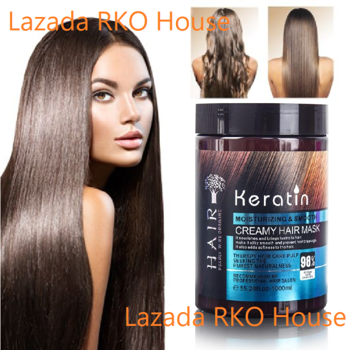 Keratin Creamy 1l Keratin Moisturizing And Smoothing Creamy Hair Mask Organ Oil Spa Hair 8715