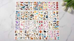 350+ Mixed Temporary Tattoos Stickers Set Kids Gift Party Favors 37 Sheets Space Dinosaur Animals Butterfly Unicorn Tattoos for Kids Birthday Party Supplies