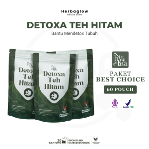 3 Pack ByTea Detoxa Teh Hitam  - Teh Diet Detoks Sistem Pencernaan Herbal Alami BPOM