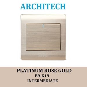 ARCHITECH PLATINUM B9-K19 ROSE GOLD Stop Kontak - Saklar Lampu Intermedia