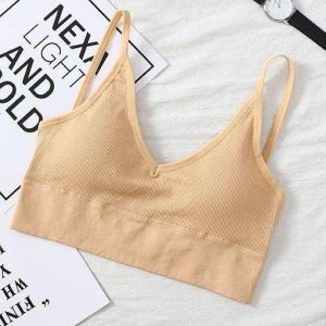 SB-833 ครอปบราสายเดี่ยวแฟชั่นผู้หญิง เว้าหลัง ฟองน้ำถอดออกได้