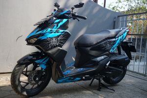 Sticker Decal NEW VARIO 160 Desain Custom MOTIF TENGKORAK HITAM Q7-013 Q7-036