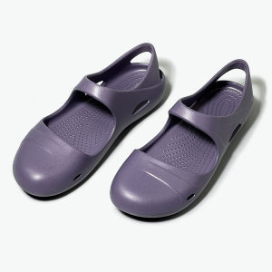 Womens EVA Yoga Shoes Solid Color Closed Toe Sandals Summer Lightweight Non-slip Ladies Flat Shoes Casual Walking Footwears