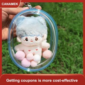 【CANAMEK】 10cm búp bê sang trọng ra túi PVC Bông trong suốt búp bê hiển thị trong suốt Pouch rõ ràng lưu trữ trường hợp cho phim hoạt hình phim hoạt hình búp bê