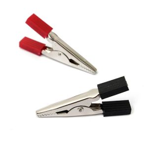 Bộ 5 Đầu Kẹp Cá Sấu Đuôi Vuông Dài 48mm Chân Bọc Nhựa Gồm 3 Màu Đỏ 2 Màu Đen Nối Dây Dẫn Điện Thiết Bị Sạc Bình Acquy