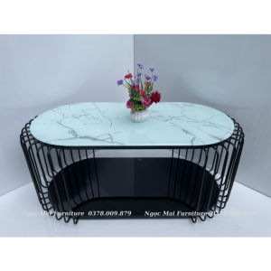 Bàn trà vòm 2 kính cường lực bàn lồng sắc