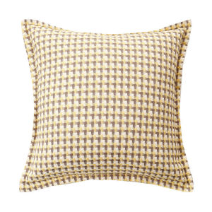 【In stock】30x50cm/40x40cm/50x50cm/60x60cm Cotton And Linen Houndstooth Pillowcase Luxury Retro Sofa Cushion Covers Elegant Bed Backrest Pillow Cover Chic Living Room Decor