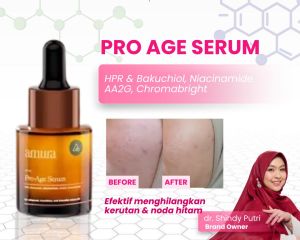 Amura Pro Age Serum - Mengurangi Tanda Penuaan Mencerahkan Kulit Mencerahkan Wajah