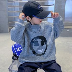 MEMAXK เสื้อสเวตเตอร์ของเด็กชาย เสื้อลำลอง เสื้อสเวตเตอร์แขนยาวเด็กผู้ชาย