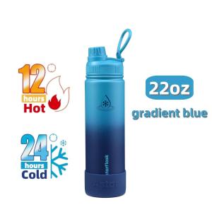 AstarFlask Tumbler Hot And Cold 22oz Wide Mouth With Spout Stainless Steel Vacuum Insulated Cup For Home Office Tea Water Bottle