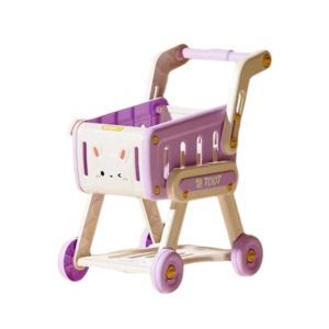 CUBBY 32PCS/Set Shopping Cart Toy Set Multicolor Simulation Supermarket Trolley Toy Comfort 8 Snacks Box Pretend Shopping Playset Toy Playing House
