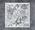 GSS Designs Peonies Wall Stencil 12x12Inch Floral Stencils for Wall Furniture Peony Allover Floral Pattern Stencils for Home Decor. 