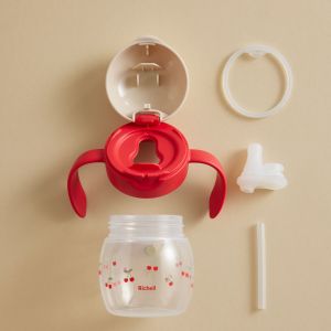 Richell Baby(ริเชลล์) T.L.I Spout-Straw Master Set เซ็ตแก้วเปลี่ยนหัวได้ 2 สเต็ป