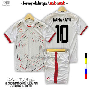 SABLON NAMA NOMOR BAJU BOLA ANAK / SETELAN BAJU BOLA ANAK/JERSEY ANAK
