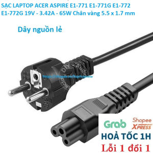 ️[Sạc zin] SẠC LAPTOP ACER ASPIRE E1-771 E1-771G E1-772 E1-772G 19V - 3.42A - 65W Chân vàng 5.5 x 1.7 mm