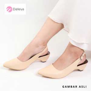 DALLEYA COLLECTION - Anneke Sepatu Hak Tinggi 3 Cm Pantopel Kerja Polos Simple