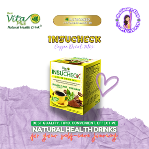 Insucheck Coffee Drink Mix With Insulin Plant Pine Bark Extract And Sweetened With Stevia First Vita Plus Natural Health Drink [Health Pack]