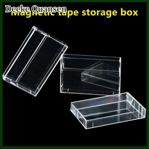 Deeke 1 cái hộp Băng Cassette hộp đựng trong suốt Hộp Băng trống ghi âm từ tính hộp chống bụi