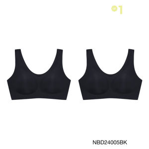 (Set 2 pcs.) Sabina Perfect Bra Level 1 Seamless Wireless Bra Style No. NBD24005BK - Black