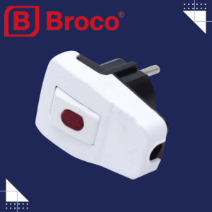 Broco Steker Saklar Plus Lampu Putih 13311