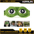 KIPRUN 3D Eye mask for sleeping, 3D Cartoon Cute Eyes Mask Cover Plush Frog Green Eye Mask Cover Relax Sleeping Rest Travel Sleep Anime Funny Gift Beauty Goggles. 
