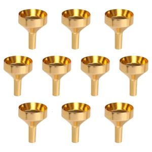 10PCS Metal Perfumes Funnel Cosmetic Funnel Metal Texture for Convenient Filling of Small Bottles Without Spillage