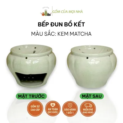 Bếp Xông Thảo Mộc Gốm Sứ Bát Tràng Đèn Xông Tinh Dầu An Toàn Thư Giãn Bếp Đun Bồ Kết Xua Đuổi Côn Trùng