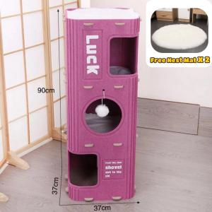 【COD】Felt Cat House Multi Storey Pet Condo Durable Felt Cat Tree Tunnel Semi Enclosed Kitty Nest Removable Cat Bed Indoor Cat Furniture Climbing Frame Cat Playhouse 2025 Hot Trending