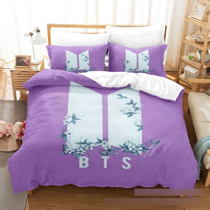 {High-end blanket} ST1 BTS 3in1 Bedding Set Bed Sheet Quilt