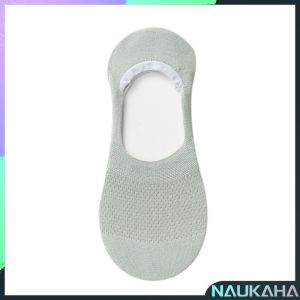 NAU.K Breathable Womens Invisible Non-Slip Boat Socks Mesh Design Polyester Soles Boat Socks