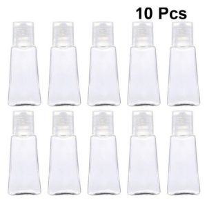 5/10PCS Transparent Trapezoidal Lotion Bottle 30/60ml Refillable Plastic Container Reusable Hand Sanitizer Bottle